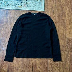 Rag & Bone New York Fine Merino Wool Crewneck Sweater Black Size Medium